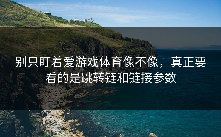 别只盯着爱游戏体育像不像，真正要看的是跳转链和链接参数