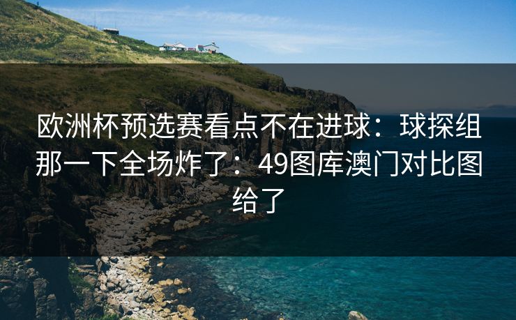 欧洲杯预选赛看点不在进球：球探组那一下全场炸了：49图库澳门对比图给了
